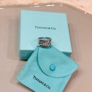 Tiffany & Co. Silver Band with Blue Packaging